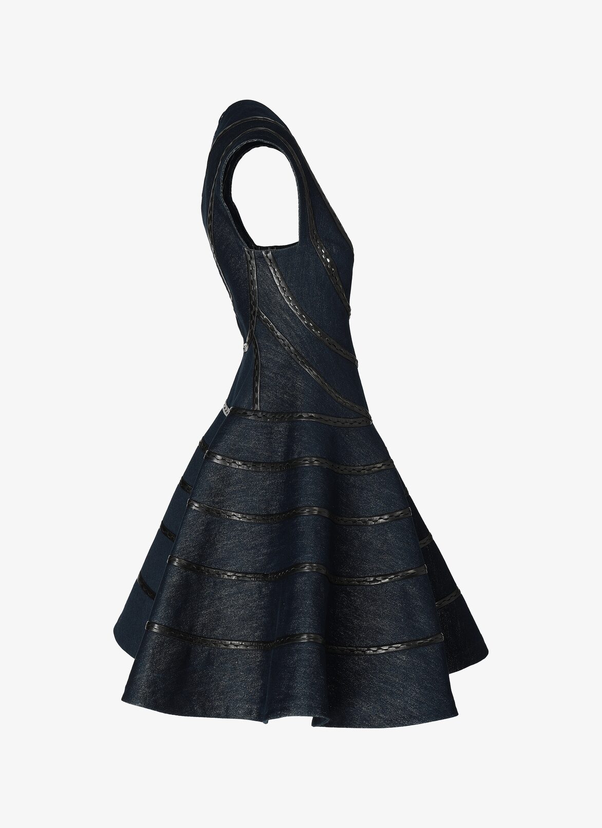 Sleeveless Denim Dress ALAÏA SILVER SLEEVELESS DENIM DRESS